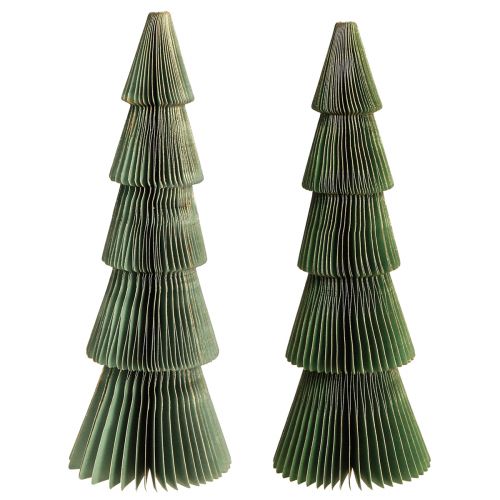 Tannenbaum Wabenpapier Grün Gold 30cm Tischdeko Weihnachten Floristen