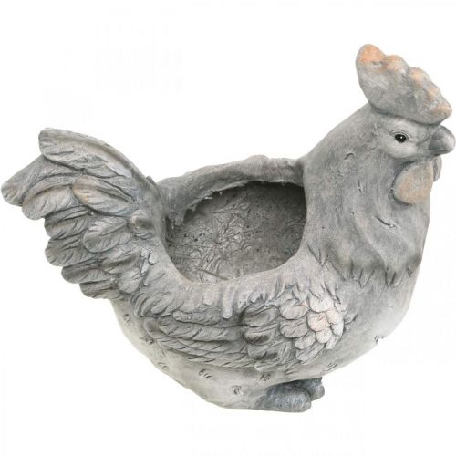 Artikel Huhn zum Bepflanzen, Osterdeko, Pflanztopf, Frühling, Dekohuhn Betonoptik H30cm