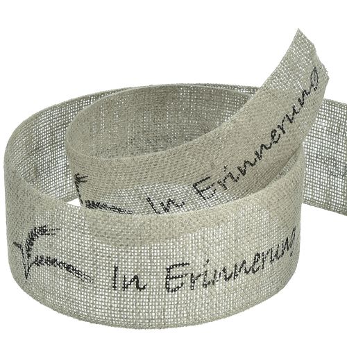 Artikel Trauerband Spruch Jute Natur In Erinnerung 40mm 18m