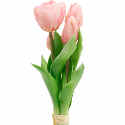 Floristik21.de Tulpen-Bund Real Touch, Kunstblumen, Künstliche Tulpen  Rosa-11898