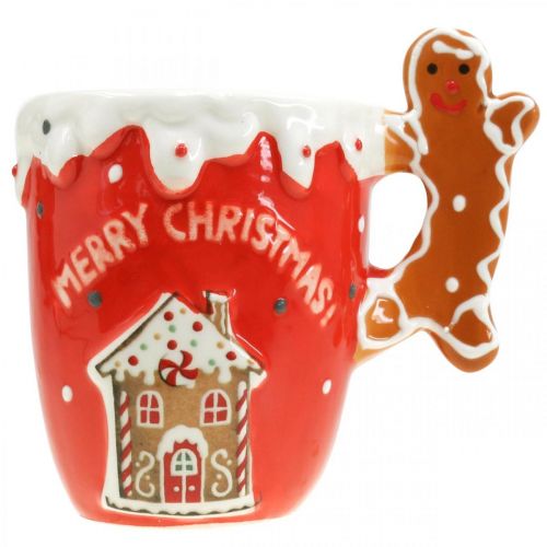 Artikel Weihnachtstasse Tasse Merry Christmas Rot Keramik H10,5cm