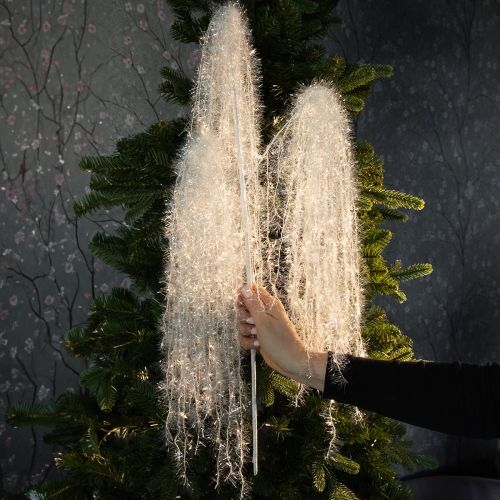Artikel Künstlicher Winterzweig, 70 cm, weiß mit beschneiter Frostoptik, dreifach verzweigt