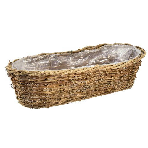 Blumenschale Rebe Pflanzkorb Oval Natur 49,5x22x13cm