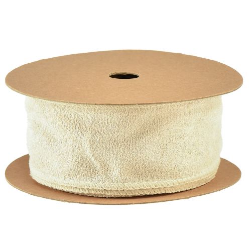 Artikel Dekoband Samtband Zierband Schmuckband Beige B50mm L8m