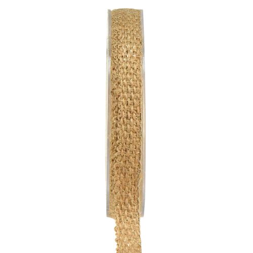 Juteband Rustikales Dekoband Jute Natur Gold 12mm 10m