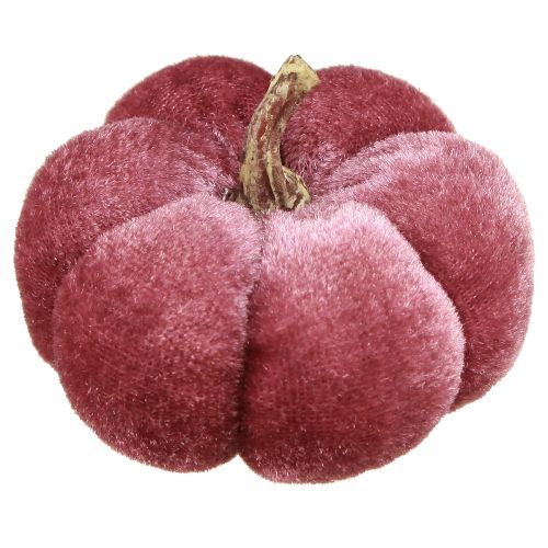 Artikel Samtige Deko-Kürbisse Burgund Rosa Mix, Herbstliche Tischdeko, Ø7cm, 9er-Set