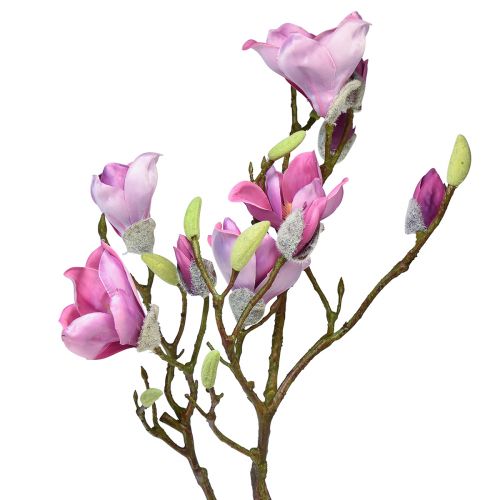 Floristik21 Kunstblume Magnolienzweig, Magnolie Pink Rosa 92cm