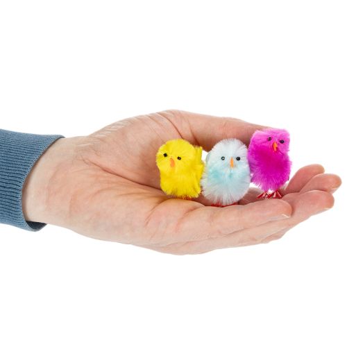 Artikel Chenille Kunststoff Osterküken 4 cm für Innenraum Dekoration und Bastelarbeiten 10-teilig