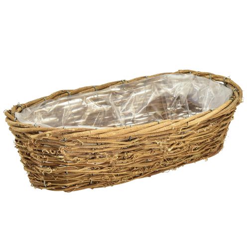 Pflanzschale Natur Rebe Blumenschale Oval 40x19x11,5cm