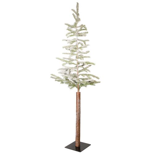 Schmaler Weihnachtsbaum mit Schnee-Effekt 40x150cm – Deko Tannenbaum künstlich für festliche Stimmung