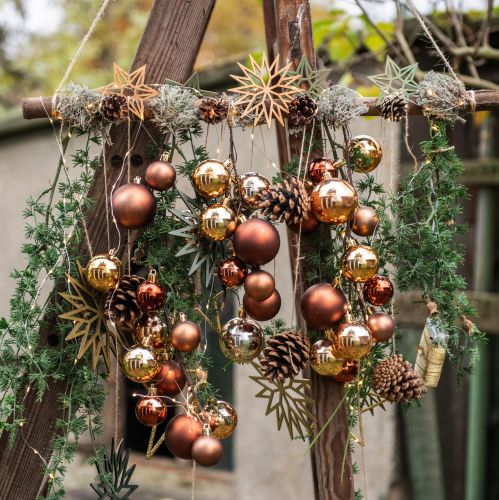 Artikel Holzsterne Weihnachtsdeko Braun 8cm 16 Stück – Natürliche Festtagsakzente