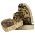 Floristik21 Holzherzen Deko Herzen Schwarz Gold Glanz Effekt 4,5cm 8St