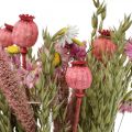 Floristik21 Trockenblumstrauß Strauß Wiesenblumen Pink H50cm 140g
